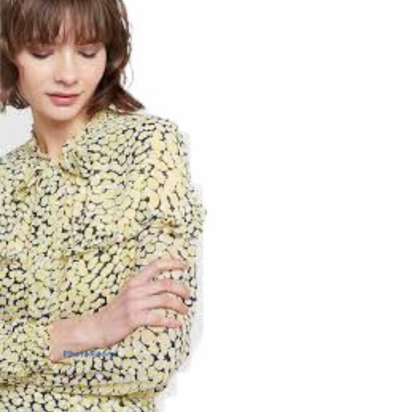 Mimimum yellow pattern blouse euro Size 36/small NWT - Picture 1 of 12